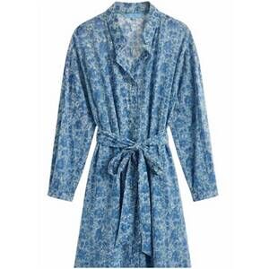 NEW FRANCESCA BICCHI women's blockprint milan dress in blue